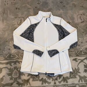 Avalanche Women's White and Grey Fleece Lined Zip up Jacket